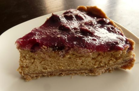 Čučoriedkový tofu cheesecake